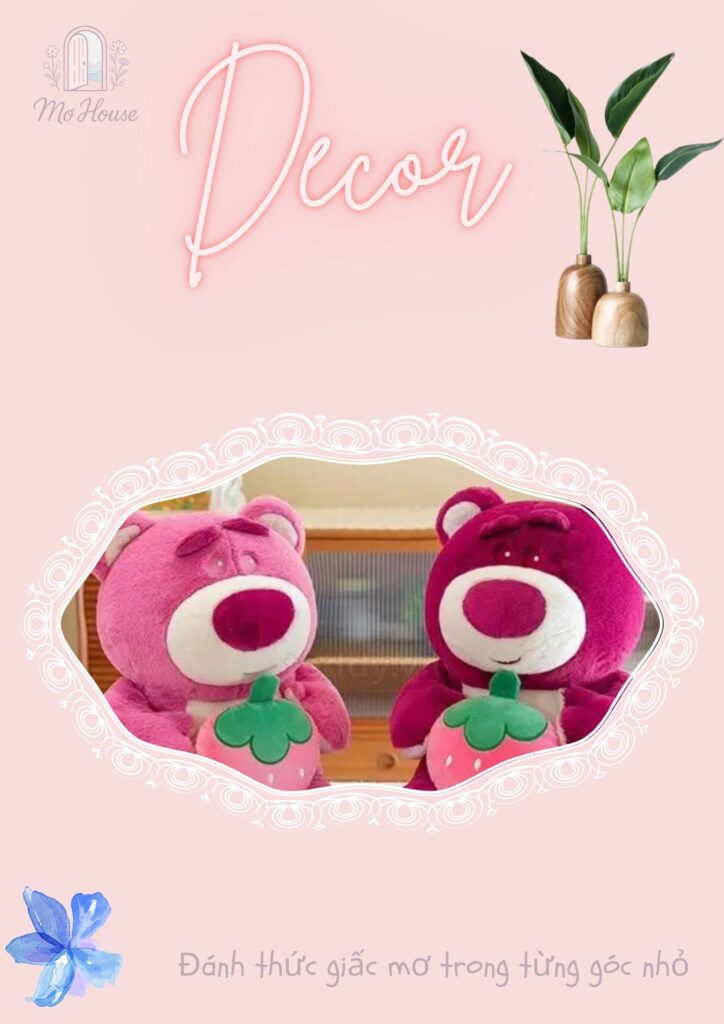 gấu bông decor phòng ngủ